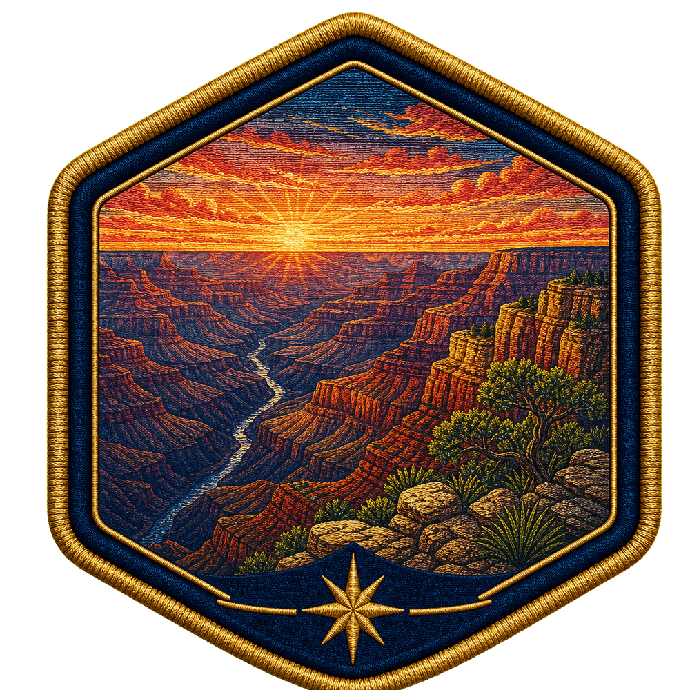 Grand Canyon park hexagon patch badge